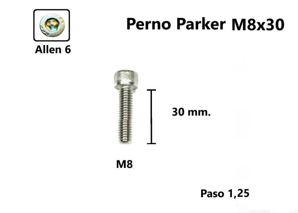 P43 Perno Parker 8 x 30 #1 Original Royal Enfield Accesorios    Pernos y Chavetas