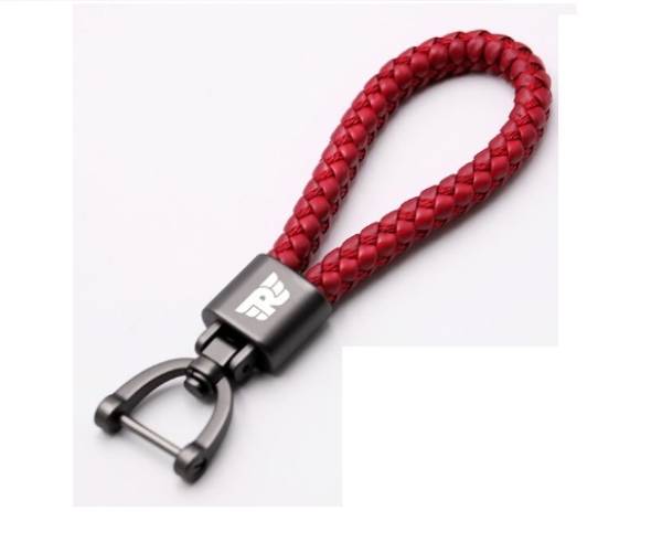 AA3 Llavero Cuero Burdeo/Rojo con Zinc Llaveros No Originales