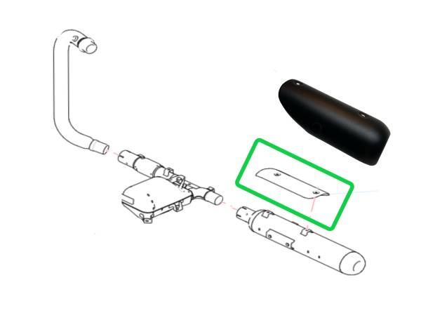 P26 Protector Escacpe Trasero Negro 350 Meteor Mantencion