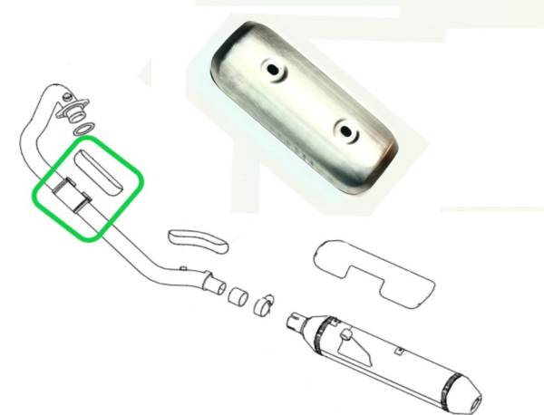 P51 Protector Escape Corto  BS4   Semi Nuevo 411 Himalayan y Scram Repuesto