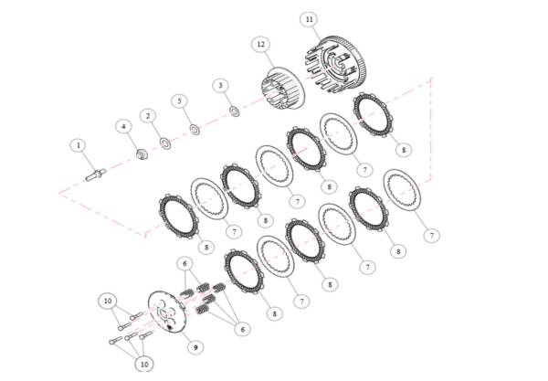 O38 Kit Embrague Full Full 350 Multi-Modelos Accesorios