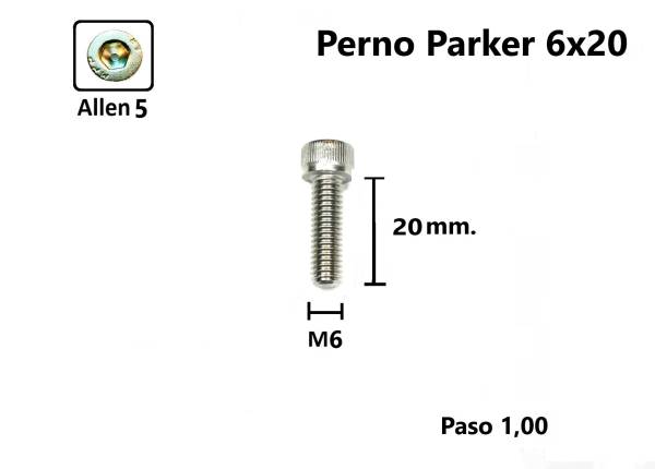P42 Perno Parker 6 x 20  #1 Unidad Accesorios    Pernos y Chavetas